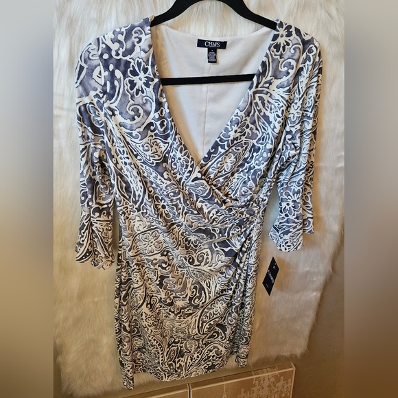 Chaps *Rare* Luxury Floral Ruched Midi Dress - Picture 2 of 8